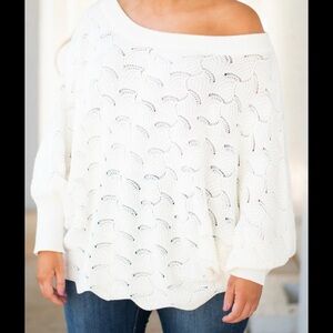 Cozy Off-Shoulder Knit Sweater - Chic Soul